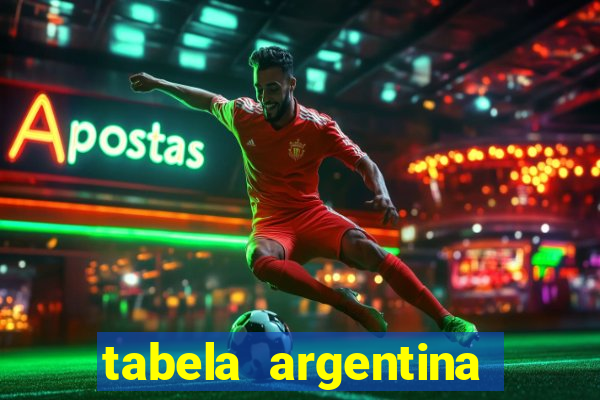 tabela argentina torneo betano